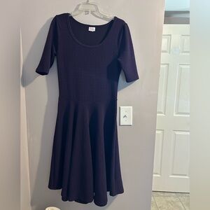 LuLaRoe Simply Comfortable Purple Dress Stretchy Size Large